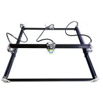 Máquina de grabado láser CNC 6565 con luz azul púrpura y área de trabajo 650x650mm