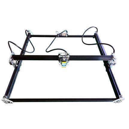 Máquina de grabado láser CNC 6565 con luz azul púrpura y área de trabajo 650x650mm