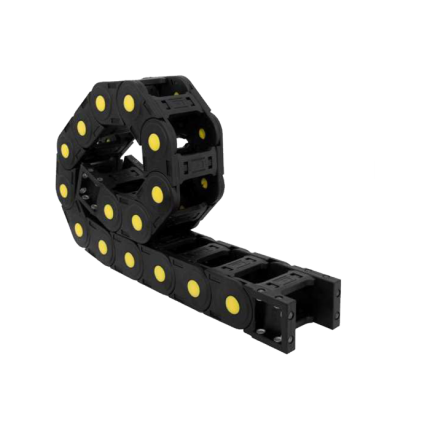 Cadena porta cables 125x55 mm para guiar y proteger cables en maquinaria industrial y CNC