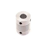Acople flexible de aluminio 15mm x 20mm para equipos CNC