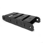 Cadena porta cables 76x24 mm para guiado y protección de cables en maquinaria CNC